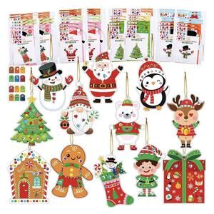 Supervitae 24 Sets Christmas Craft Kit Christmas Tree Ornament Decor New